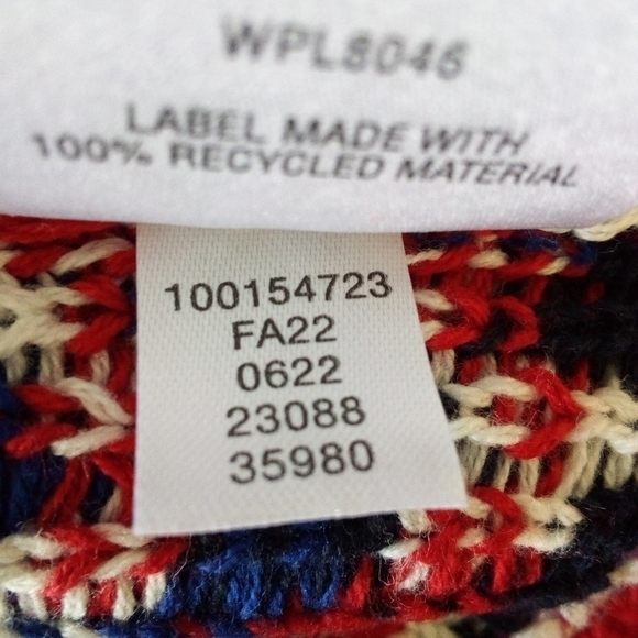 CHARTER Club Cable Yoke Knit Activewear Crew neck Pullover Size L - Picture 10 of 14